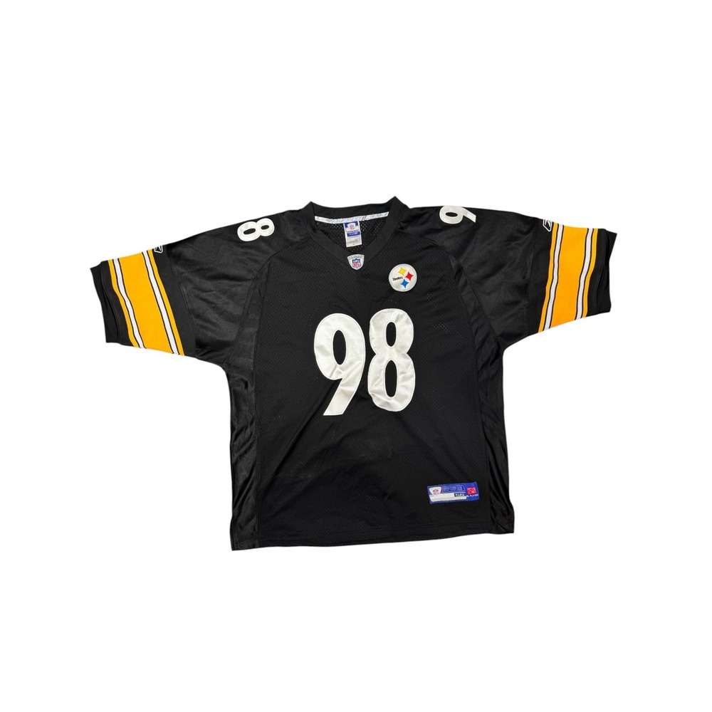 Reebok Pittsburgh Steelers Casey Hampton #98 NFL Football Jersey Men's Size 56